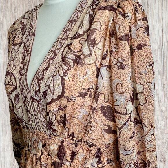 NWT OPT Degage Floral Boho Long Sleeve Dress Medium - Picture 6 of 15